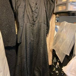 Vintage black tea length formal dress.  Traina Norell New York about a size 8